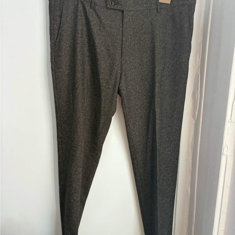 Berwich Charcoal Wool Dress Pants
